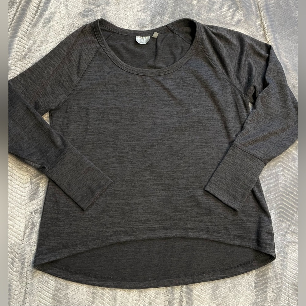 Athleta No Sweatin It Sharkbite Athletic‎ Top Dark Gray XL